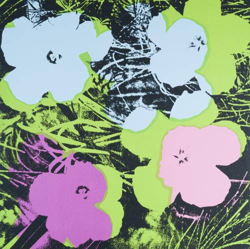DESPUÉS DE ANDY WARHOL , Flowers, Compensación de color sob