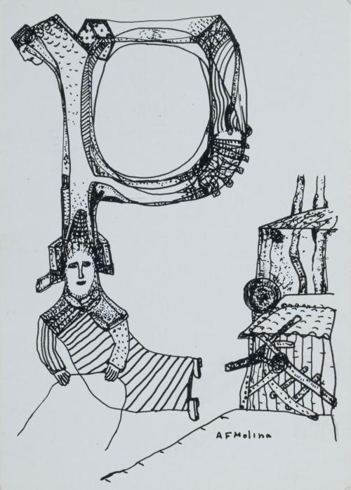 540   -  <p><span class="object_author">ANTONIO FERNÁNDEZ MOLINA (Alcázar de San Juan, 1927- Zaragoza, 2005) - Sin título</span></p>