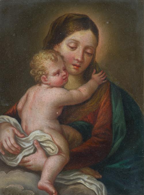 563   -  <p><span class="object_author">VICENTE LÓPEZ PORTAÑA ( 1772-1850), Primra mitad del siglo XIX - Virgen con el Niño</span></p>
