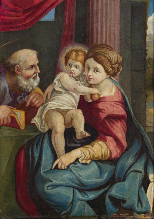 ESCUELA ITALIANA. Primera mitad del siglo XVII, Sagrada Fam