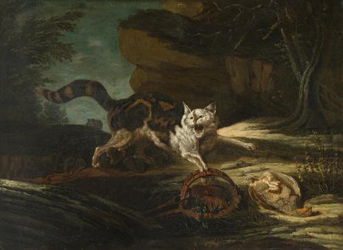  JEAN-BAPTISTE OUDRY(París, 1686-Beauvais,1755). 1725, Gato