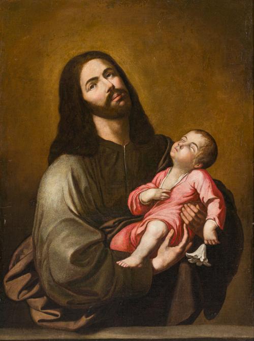 492   -  <p><span class="object_author">FRANCISCO Y MIGUEL POLANCO (?-1651). Siglo XVII - San José con el Niño</span></p>