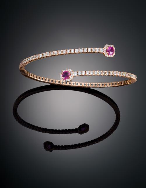 PULSERA DIAMANTES Y RUBIES 
