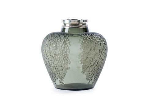 LALIQUE-FRACIA, C. 1950.Jarrón gobular en cristal esmeril