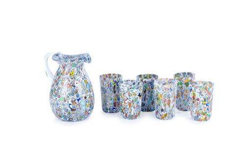 MURANO-ITALIAJuego en vidrio soplado de Murano, trabajo "