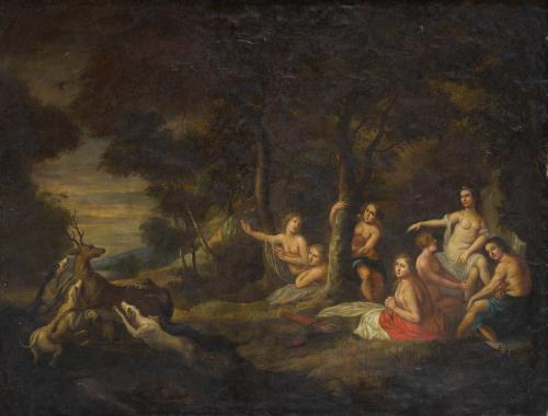 ESCUELA FLAMENCA. Segunda mitad del siglo XVII, Diana y Act