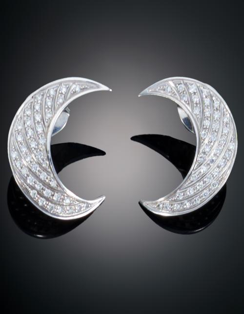 PENDIENTES LUNA CON DIAMANTES