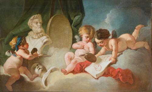 ESCUELA ESPAÑOLA. Segunda mitad del siglo XVIII, Alegoria d