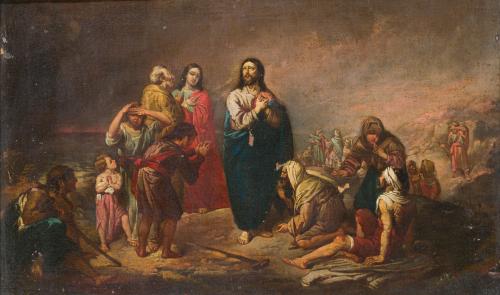 573 - <p><span class="object_author">ESCUELA SEVILLANA. Décadas centrales del siglo XIX - Discurso de la montaña</span></p>