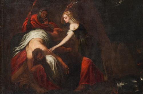 ESCUELA ITALIANA. Segunda mitad del siglo XVII, Judith y Ho