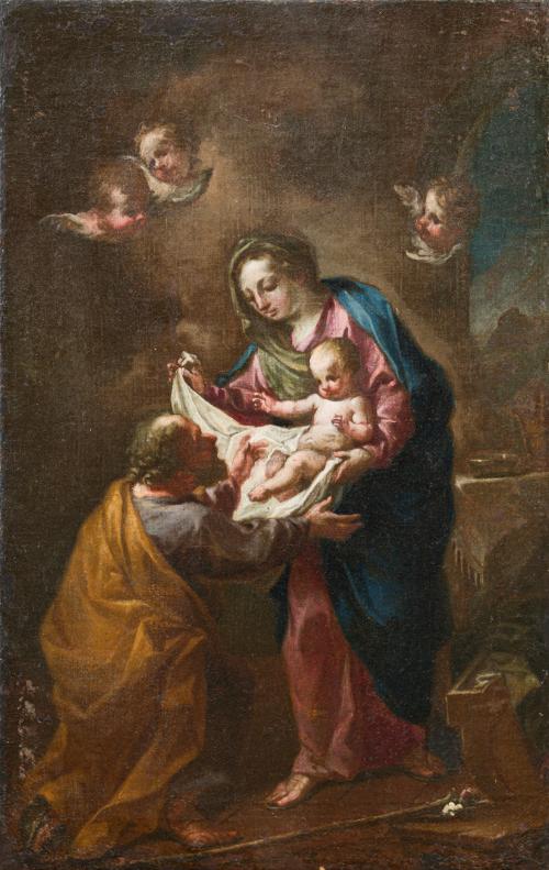 560 - <p><span class="object_author">SEBASTIANO CONCA (Gaeta,1680 - Nápoles, 1764). Primera mitad del siglo XVIII - Sagrada Familia</span></p>