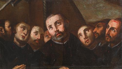 ESCUELA NAPOLITANA. Segunda mitad del siglo XVII, Frailes j