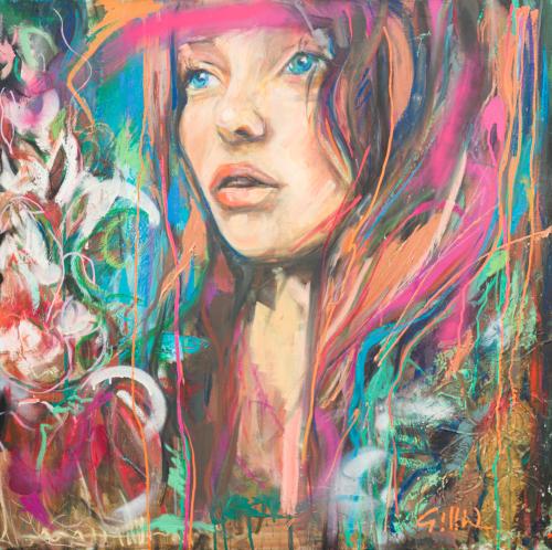 GILLIAN TRACY (1968), Crimson Grace, Técnica mixta