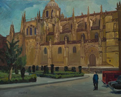 742   -  <p><span class="object_author">MIGUEL ÁNGEL LOMBARDIA (Asturias, 1946) - Catedral de Salamanca</span></p>