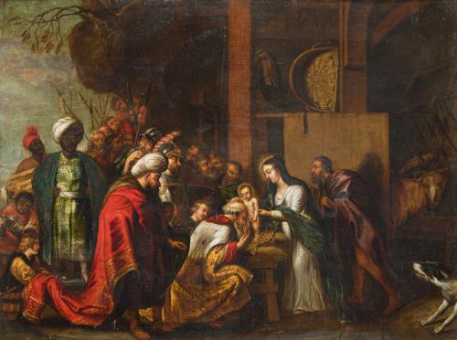 ESCUELA FLAMENCA.  Después de  1617-1618, La adoración de l