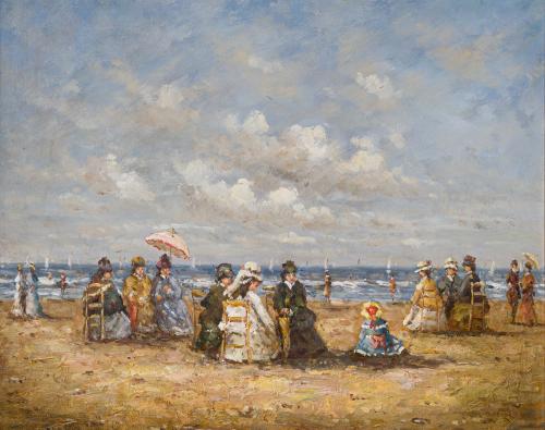 710   -  <p><span class="object_author">ESCUELA ESPAÑOLA DEL SIGLO XX - Escena de playa</span></p>