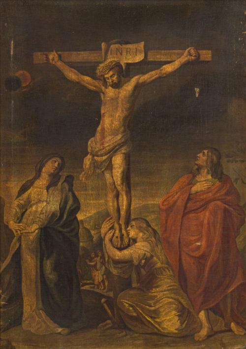 ESCUELA ESPAÑOLA. Primera mitad del siglo XX, Calvario, Óle
