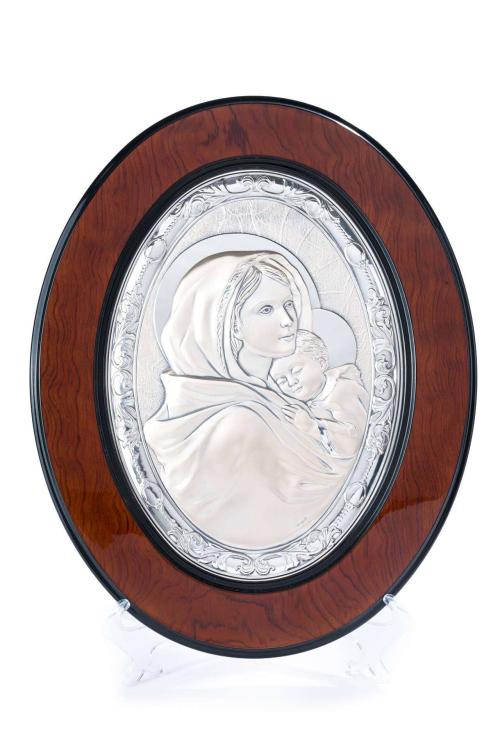 259   -  <p><span class="object_title">Virgen con niño en plata de ley 925 con marcas.<br/>Firmado: "Romagnoli"</span><br></p>