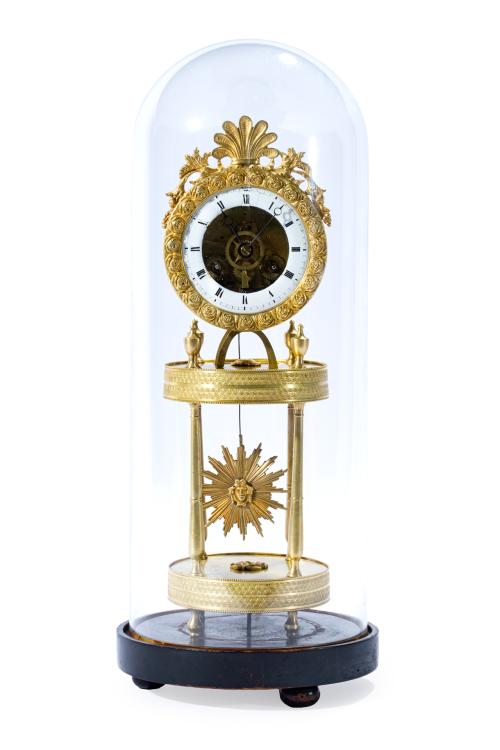 Reloj esqueleto de sobremesa Imperio, Francia, ppios. S.XIX