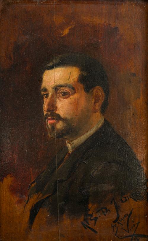 EUGENIO VIVO (Valencia, 1869-1925), Retrato de caballero, Ó