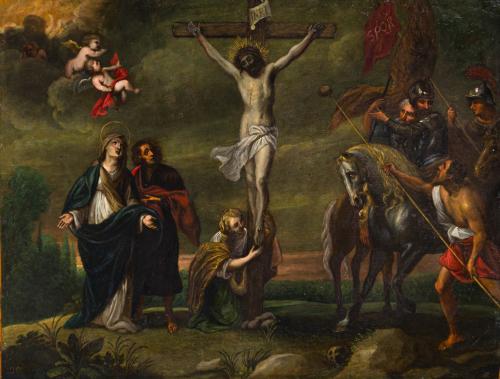 537   -  <p><span class="object_author">CÍRCULO DE ANTON VAN DYCK (Amberes,1599-Londres,  1641) . Después de 1620 - Calvario</span></p>