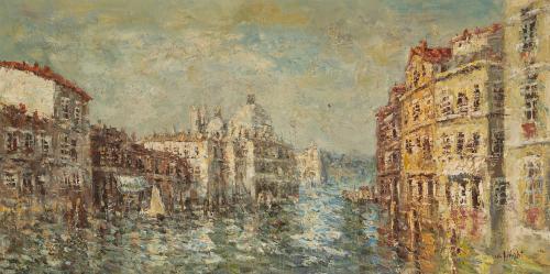 467   -  <p><span class="object_author">ESCUELA INGLESA SIGLO XX - Vista de un canal de Venecia </span></p>