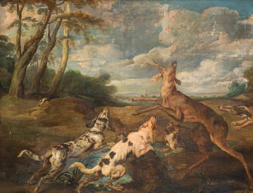 SERVANDO CARRILLO Y NORIEGA. Siglo XX.,  Cacería del corzo,