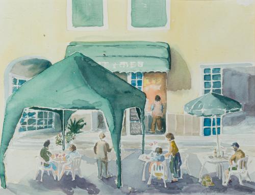 749   -  <p><span class="object_author">ESCUELA ESPAÑOLA. Siglo XX - Tarde en un café</span></p>