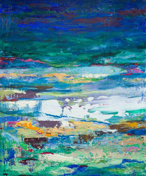 JUAN MANUEL LÓPEZ REINA (Cuenca, 1953), Marismas II, Técnic