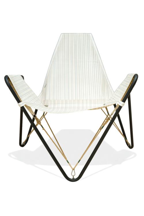 ENRIQUE KAHLE para DVELAS.Sillón con estructura de acero 