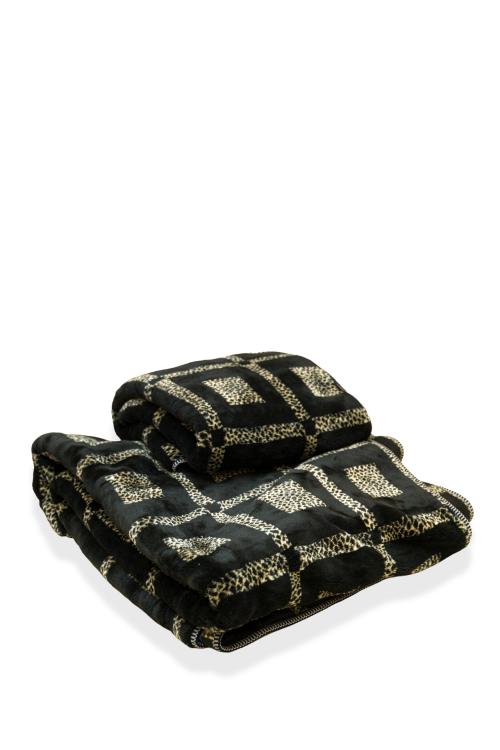 Funda nórdica y dos cojines estampado animal print