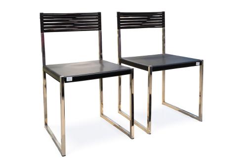 BONACCINA.Pareja de sillas modelo "Bliss mod. A/chair 115