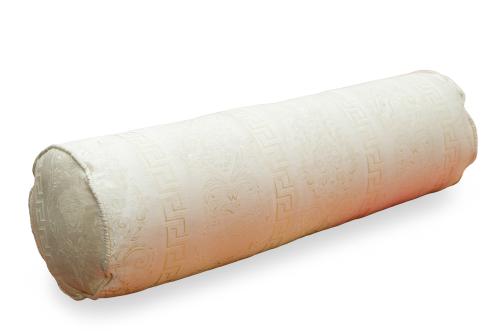 VERSACE.Cójin en forma de rulo en beige