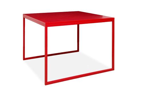21   -  <p><span class="object_title">A. G FRONZONI (Pistoya, 1923-Milán, 2002) para CAPPELLINI.<br/>Mesa modelo "Fronzoni 64" en metal rojo</span><br></p>