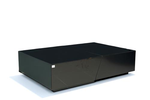 POLIHOME.Mesa de centro lacada en negro 