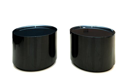 POLIHOME.Pareja de mesitas auxiliares,  estructura de mad