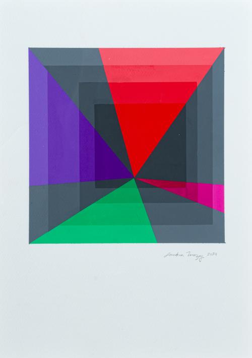 SANDRA MAZOY (Ciudad de México,1975), Haces de luz, Gouache
