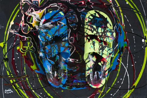 CHARLY FARIGOLA (La Habana, 1987), Confinamiento, Dripping 