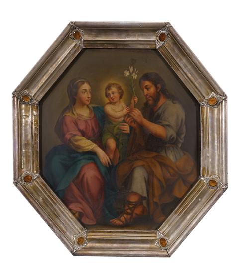232   -  <p><span class="object_author">ATRIBUIDO A MIGUEL CABRERA (Oaxaca, Méjico, 1695 - Ciudad de Méjico, 1768)  - Sagrada familia </span></p>