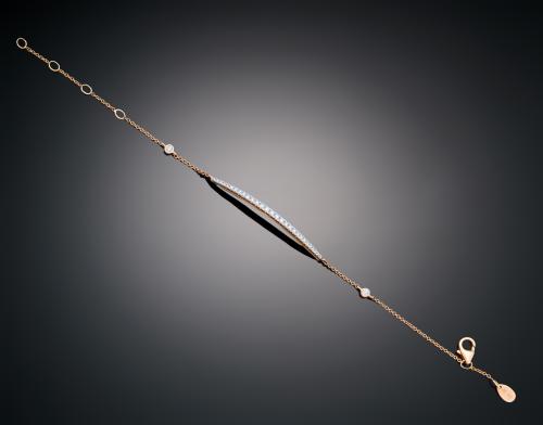 PULSERA CON DIAMANTES EN ORO ROSA DE 18 K