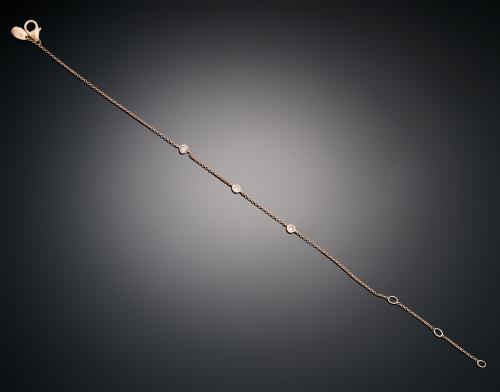 PULSERA CON DIAMANTES EN ORO ROSA DE 18 K