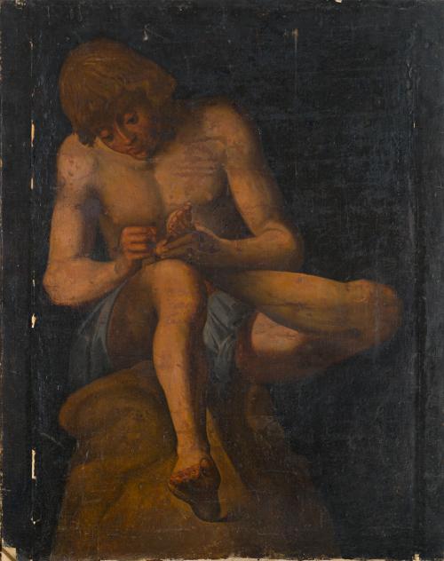 669   -  <p><span class="object_author">ESCUELA ESPAÑOLA. Siglo XIX - El niño de la espina</span></p>