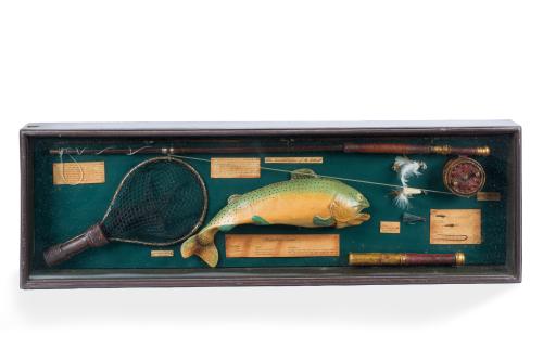 Lote de dos paneles con decoración marina. 