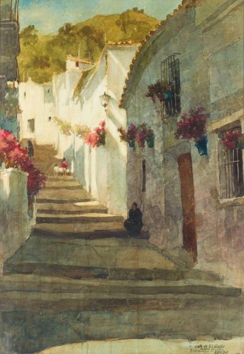 338   -  <p><span class="object_author">JUAN LARA IZQUIERDA (El Puerto de Santa María, 1920-1995) - Calle del Gastor</span></p>