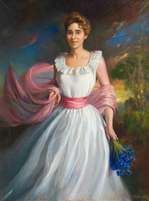 706   -  <p><span class="object_author">PERE SEGIMON CISA (Barcelona, 1904-1976) - Retrato de joven dama</span></p>