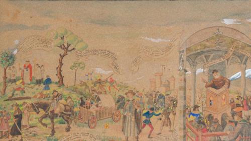 339   -  <p><span class="object_author">ESCUELA ESPAÑOLA DEL SIGLO XX - Discurso con ravino</span></p>