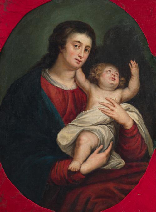 ESCUELA FLAMENCA. Segundo tercio del siglo XVII, Virgen con