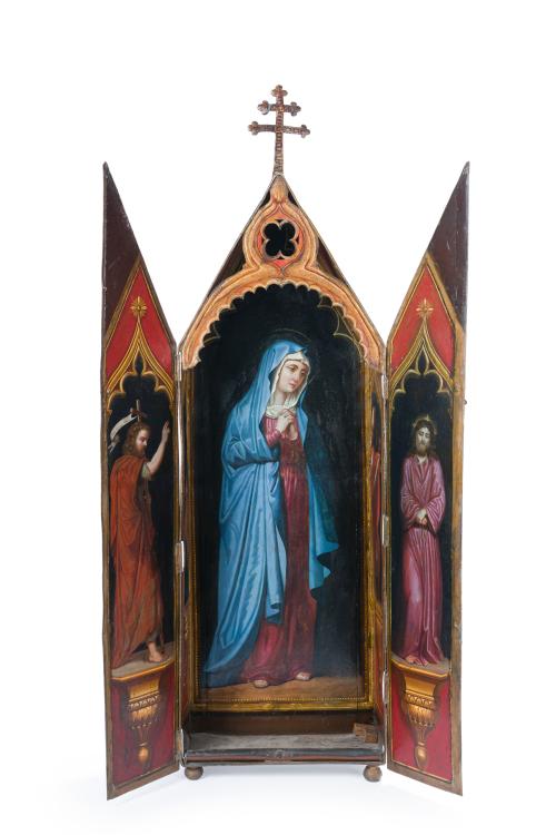 ESCUELA ESPAÑOLA. Segunda mitad de siglo XIX, Altar portati