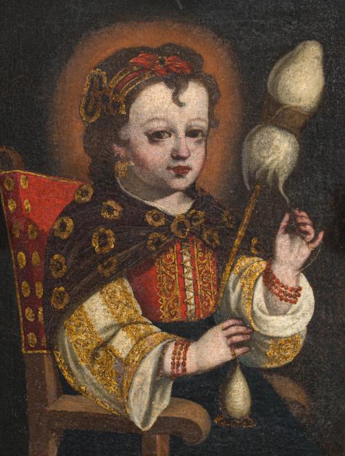 ESCUELA SEVILLANA. Finales del siglo XVII, La Virgen niña h