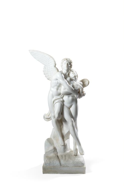 ESCUELA ITALIANA, PPIOS. S.XX"Eros y Psique"Gran escult